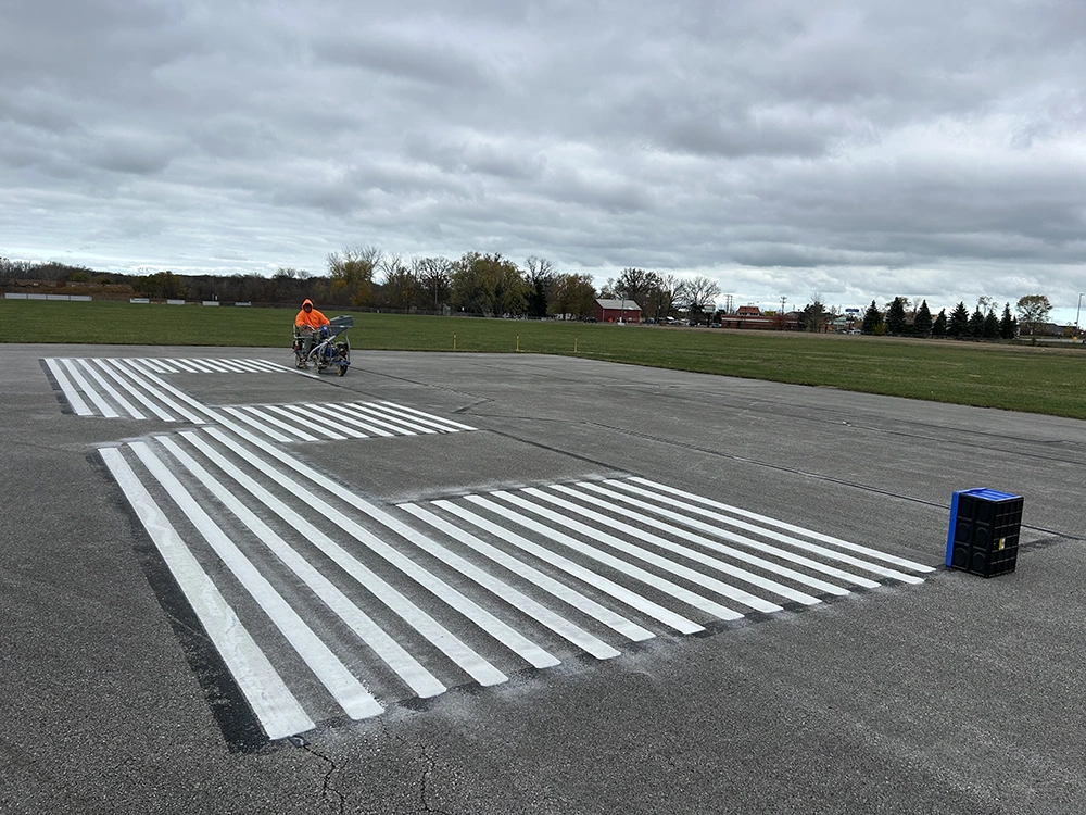 Parking lot striping